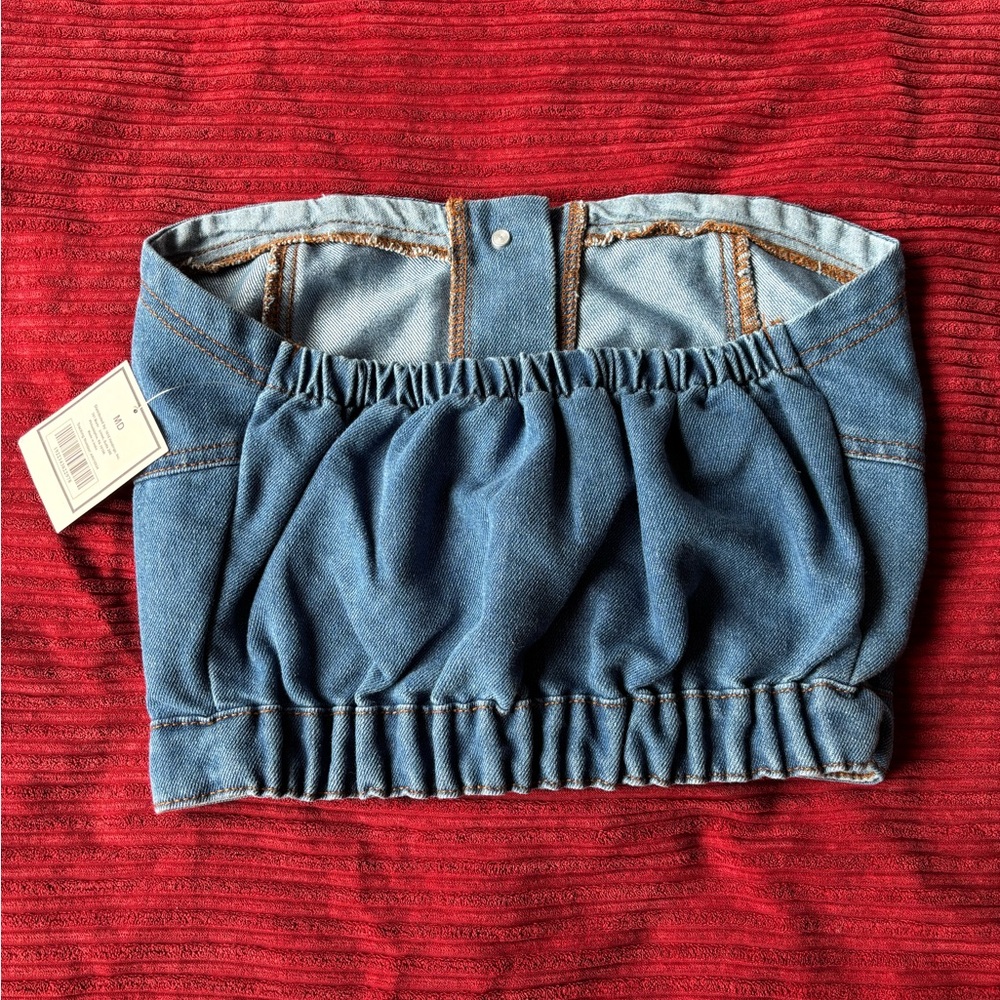 Blue Denim Halter Top
